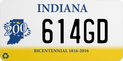 IN license plate 614GD