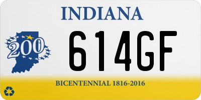 IN license plate 614GF