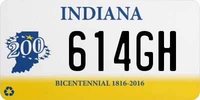 IN license plate 614GH