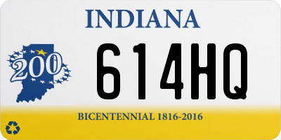 IN license plate 614HQ