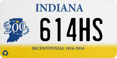 IN license plate 614HS