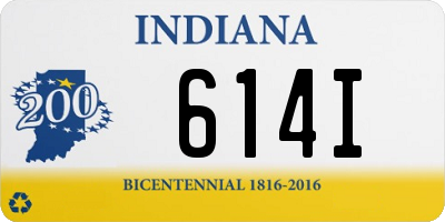 IN license plate 614I