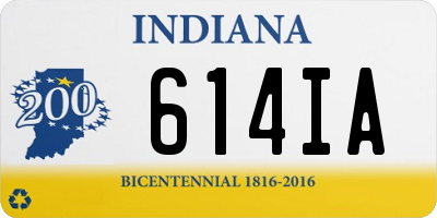 IN license plate 614IA