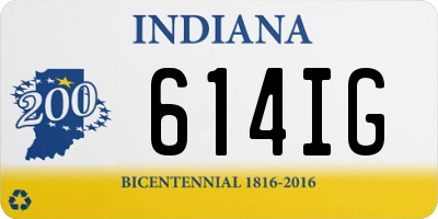 IN license plate 614IG