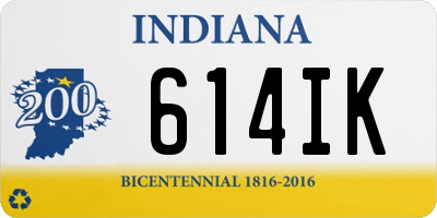 IN license plate 614IK