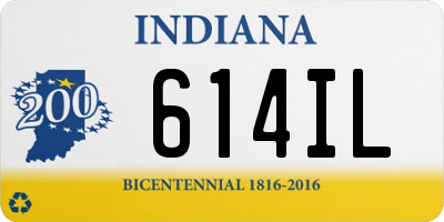 IN license plate 614IL