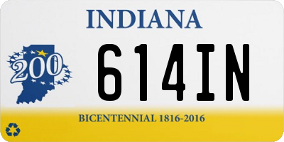 IN license plate 614IN