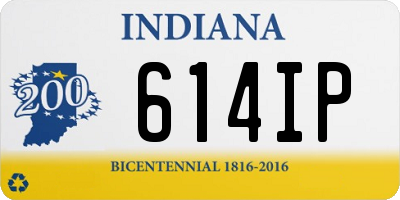 IN license plate 614IP