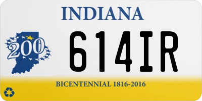 IN license plate 614IR