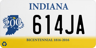 IN license plate 614JA