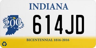 IN license plate 614JD