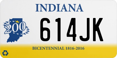 IN license plate 614JK