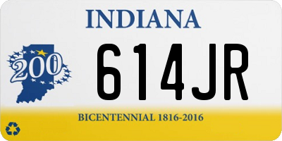 IN license plate 614JR