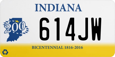 IN license plate 614JW