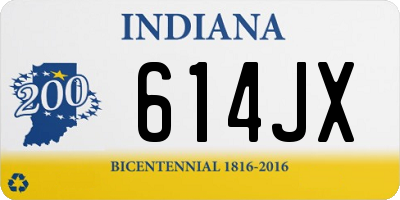 IN license plate 614JX