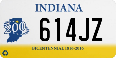 IN license plate 614JZ