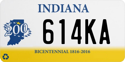 IN license plate 614KA