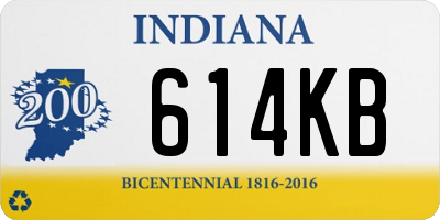 IN license plate 614KB