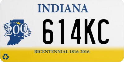 IN license plate 614KC