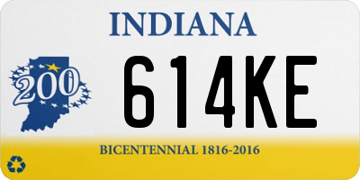 IN license plate 614KE