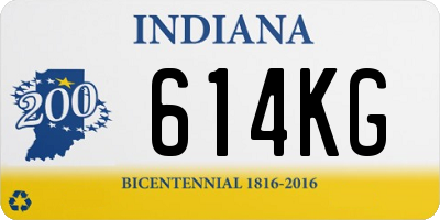 IN license plate 614KG