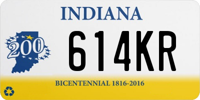 IN license plate 614KR