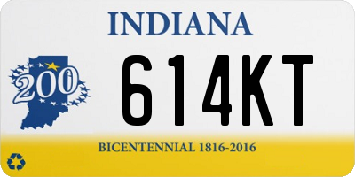 IN license plate 614KT