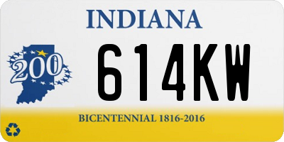 IN license plate 614KW