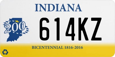 IN license plate 614KZ