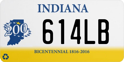IN license plate 614LB