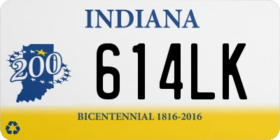 IN license plate 614LK