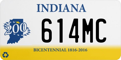 IN license plate 614MC