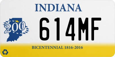 IN license plate 614MF