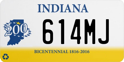 IN license plate 614MJ