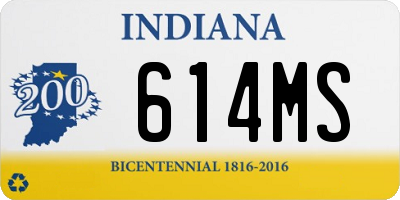 IN license plate 614MS