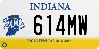 IN license plate 614MW