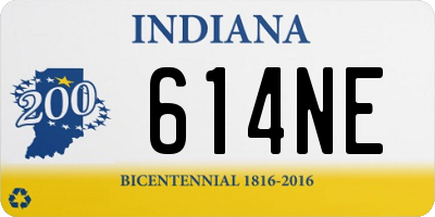 IN license plate 614NE