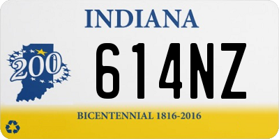 IN license plate 614NZ