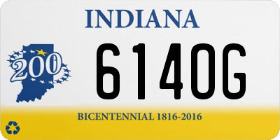 IN license plate 614OG