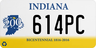 IN license plate 614PC