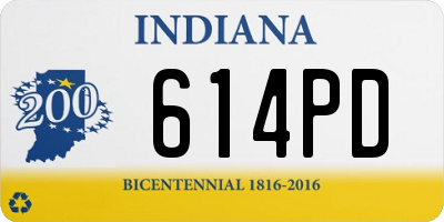 IN license plate 614PD