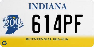 IN license plate 614PF