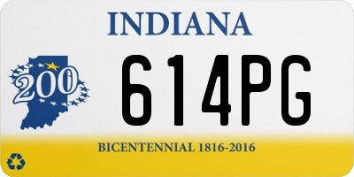 IN license plate 614PG