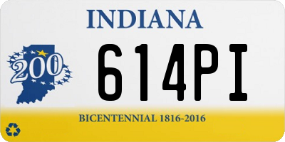 IN license plate 614PI