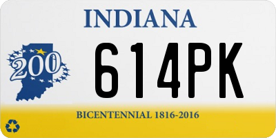 IN license plate 614PK