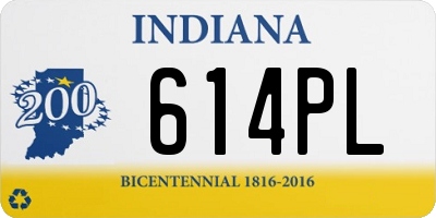 IN license plate 614PL