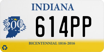 IN license plate 614PP