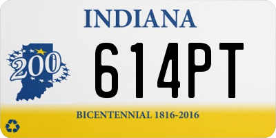 IN license plate 614PT