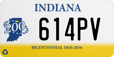 IN license plate 614PV