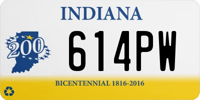 IN license plate 614PW